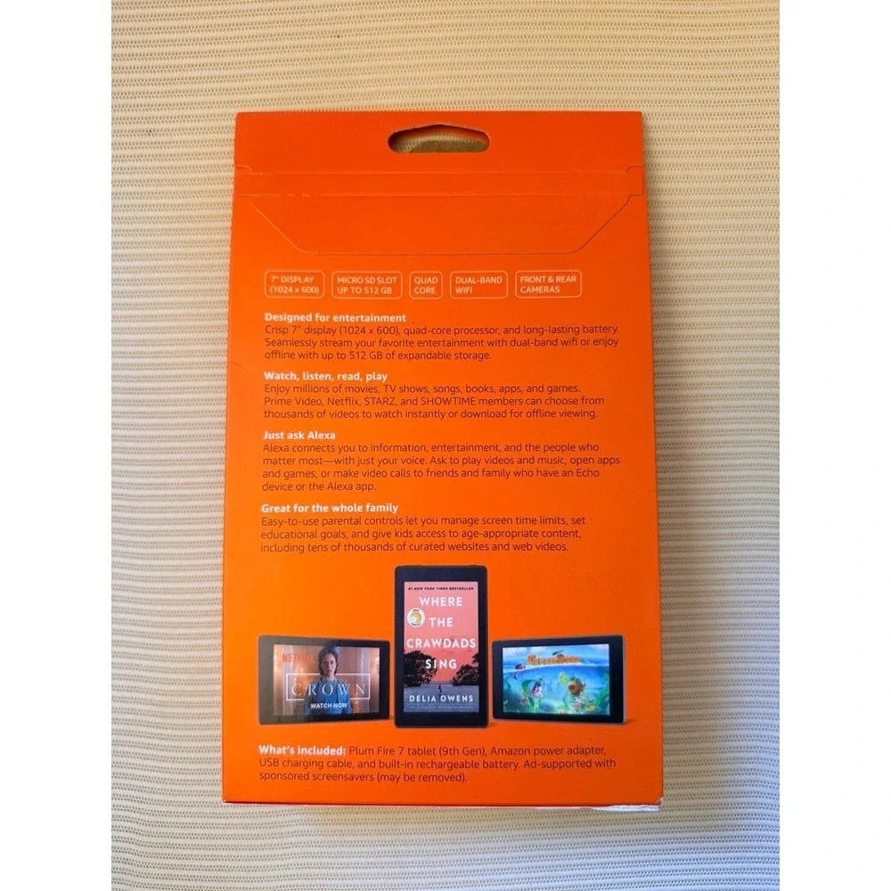 Amazon Fire 7 Tablet 9th Gen 32GB Plum Purple WiFi Alexa NEW Sealed Kids Family